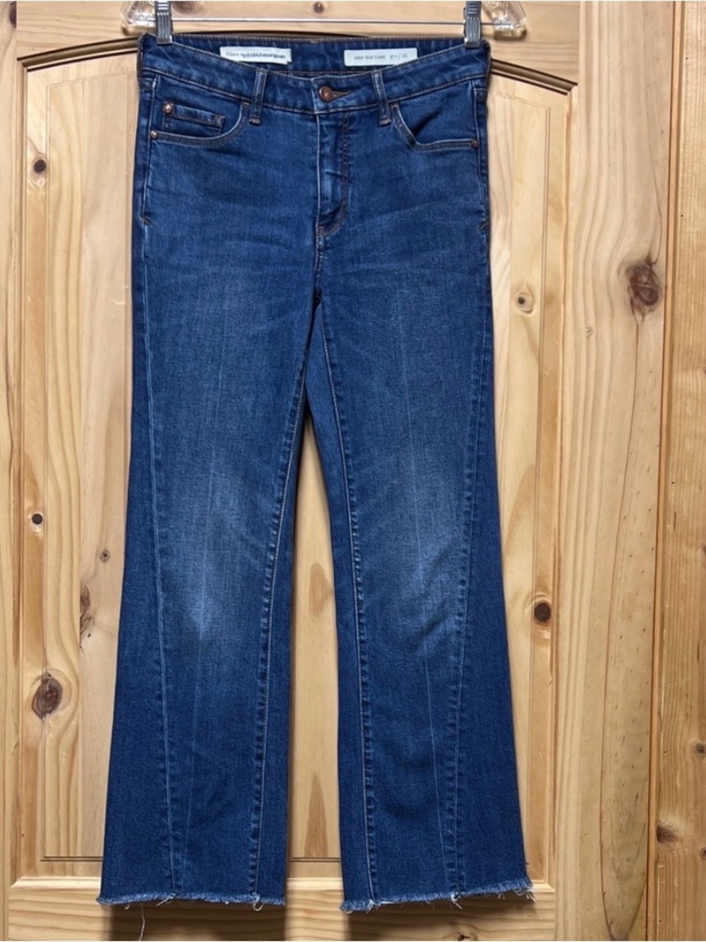 Pilcro High-Rise Flare Raw Frayed Hem Jeans 26 Anthropologie